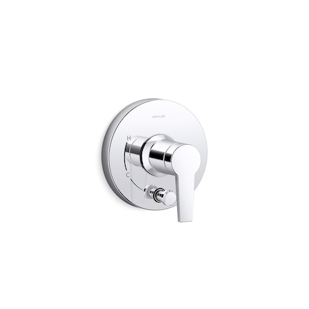 Kohler Pitch Rite-Temp Valve Trim With Push-Button Diverter In Polished Chrome T49988-4-CP